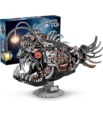 Amazon.com: HJPLPXH Mechanical Lantern Fish Building Set,Sea